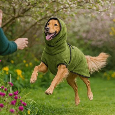 Skin-friendly Velvet Dog Calming Jacket Solid Color Windproof Winter Dog Vest Coat Thickened Warm Pet Sleepwear Walking