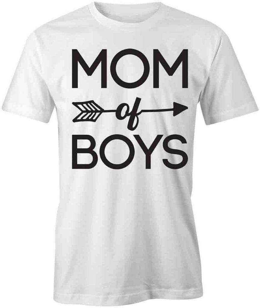MOM OF BOYS TShirt Tee Short-Sleeved Cotton CLOTHING S1WSA162
