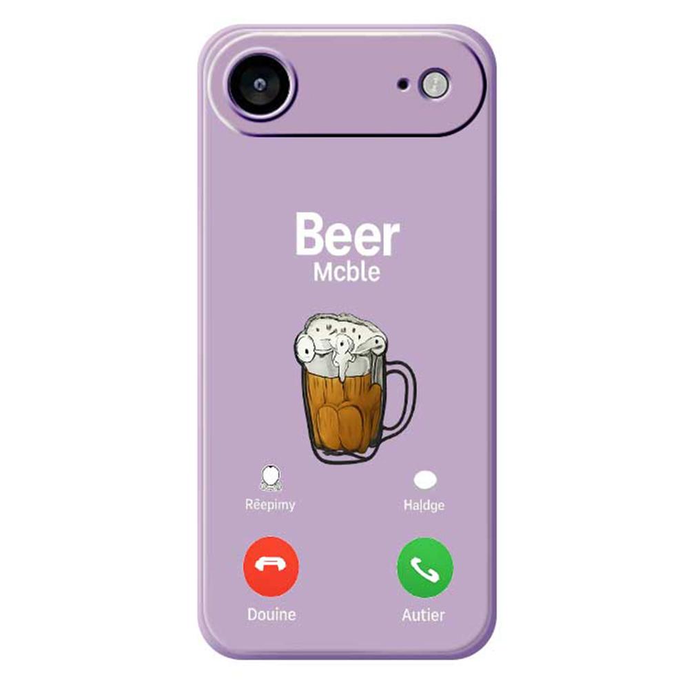 Für iPhone 17 Air Hülle Bier Muster Druck Gerade Kante TPU Handy Rückseite