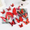 12 Single-Layer 3D Butterfly Stickers for Creative Home and Kids' Room Wall Decor