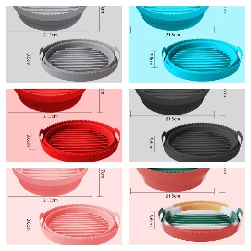 Tavă de copt din silicon pentru friteuză cu aer o varietate de suporturi din silicon dreptunghiulare rotunde pliabile wholesale din fabrică. YLE566