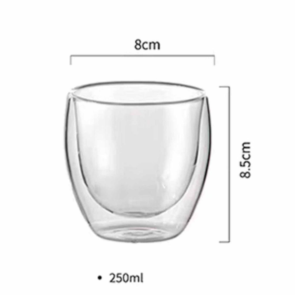 Haus Glas Doppelwand Wasserbecher Isoliert Haushalts Trinkgeschirr Hitzebeständig Klar Becher für Kaffee Tee Tägliche Nutzung