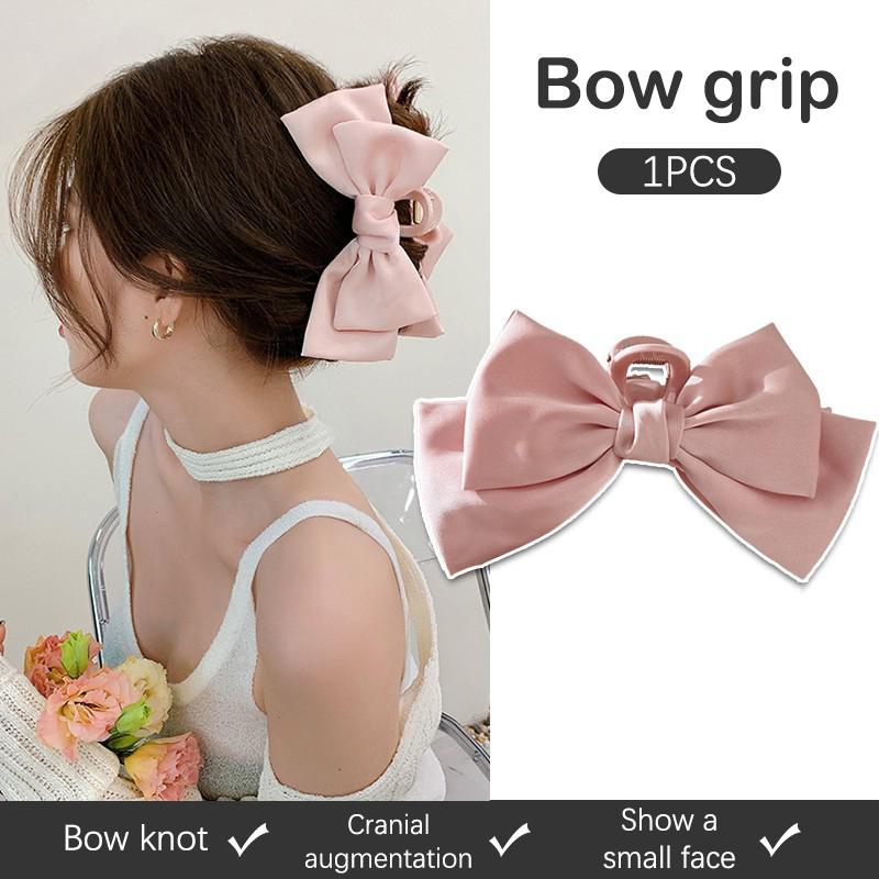 Double Sided Big Bow Hair Claws For Women Elegant Shark Hair Clip Girl Claw Clip Advanced Headwear Hair Accessories