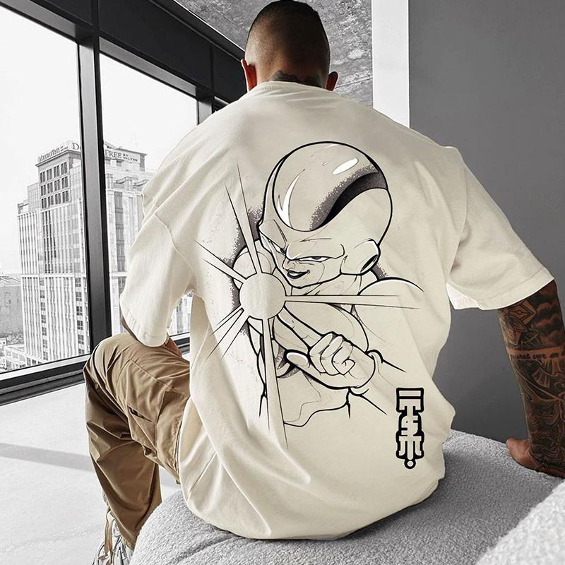 

240G Heavy Cotton T-shirt Men s Short-sleeved 2025 New Half-sleeved Oversize Dragon Ball Dragon Ball Super T-shirt 4XL