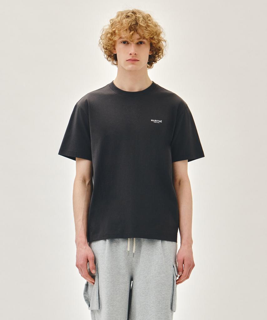 Malittepeulangsowajeobeo Small Regular Logo Tee Charcoal