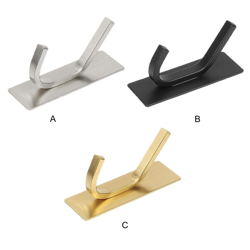 Stainless Steel Adhesive Clothes Hat Hook For Bathroom And Kitchen Clothes Hanger Hook Behind Door