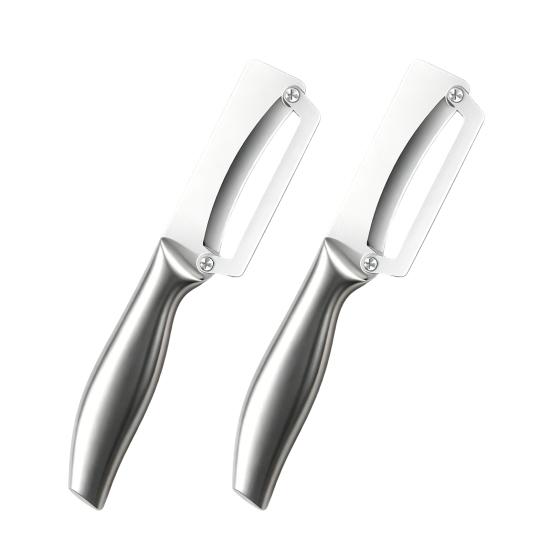 2Pcs Vegetable Peeler Peeler with Ergonomic Handle Bottle Opener Multi-Function Fruit Peeler for Pumpkin Pineapple Sugarcane Rust-Proof Essential