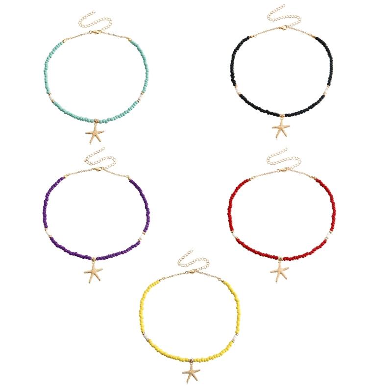Fashion Starfish Pendant Necklace Temperament Choker Jewelry Clavicle Chain