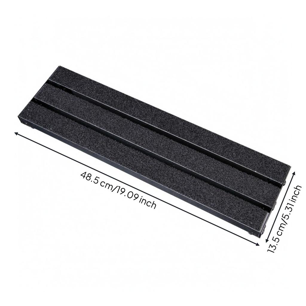 Guitar Pedalboard with Hook-and-Loop Portable Aluminum Pedal Board
