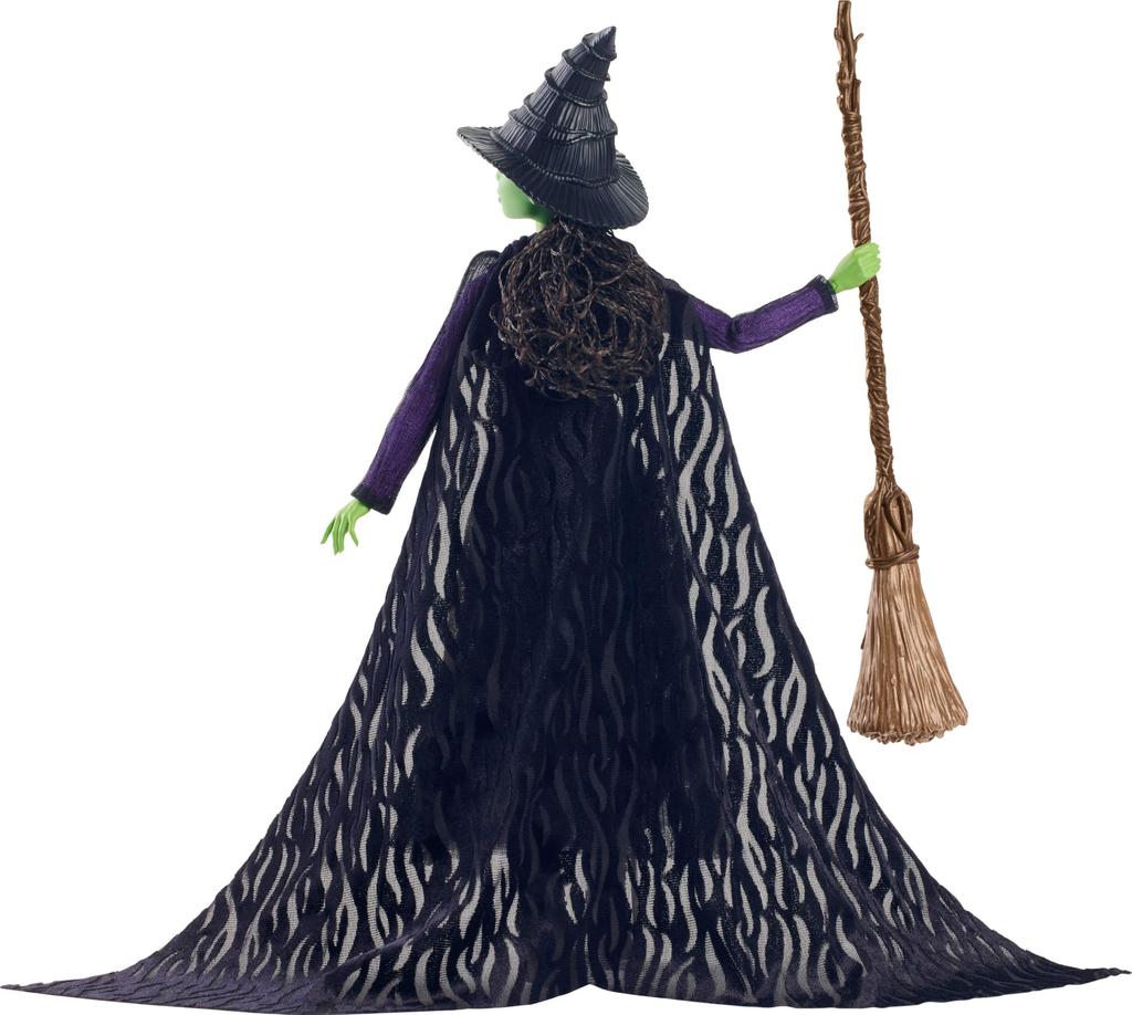 Mattel Universal Wicked Deluxe Elphaba Fashion Doll Accessories with Braided Hair & Movie-Inspired Look, & Pose.