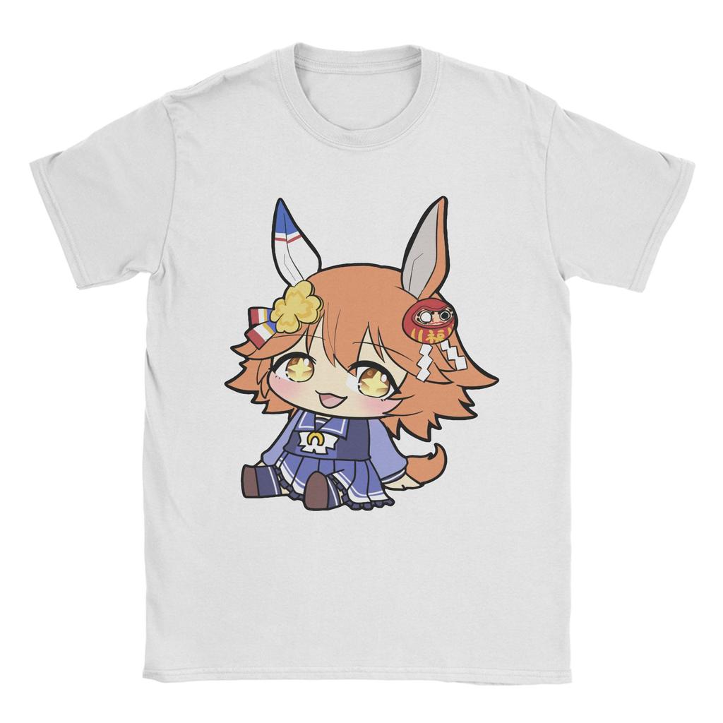 Anime Uma Musume Pretty Derby T-Shirts Men Cool Pure Cotton Tees Crew Neck Short Sleeve T Shirts Gift Idea Clothes