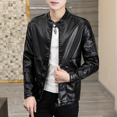 Fleece Leather Jacket Men'S Jacket Trendy Brand Autumn And Winter New Pu Locomotive Men'S Clothing Handsome Leather Jacket
