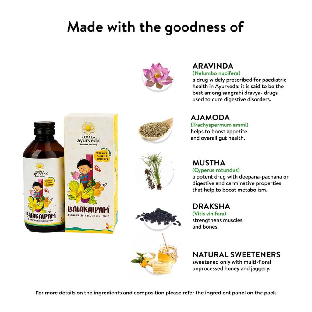 Kerala Ayurveda Balakalpam 200 ml Ayurvedic Tonic For Kids Immunity Digestive Health Booster