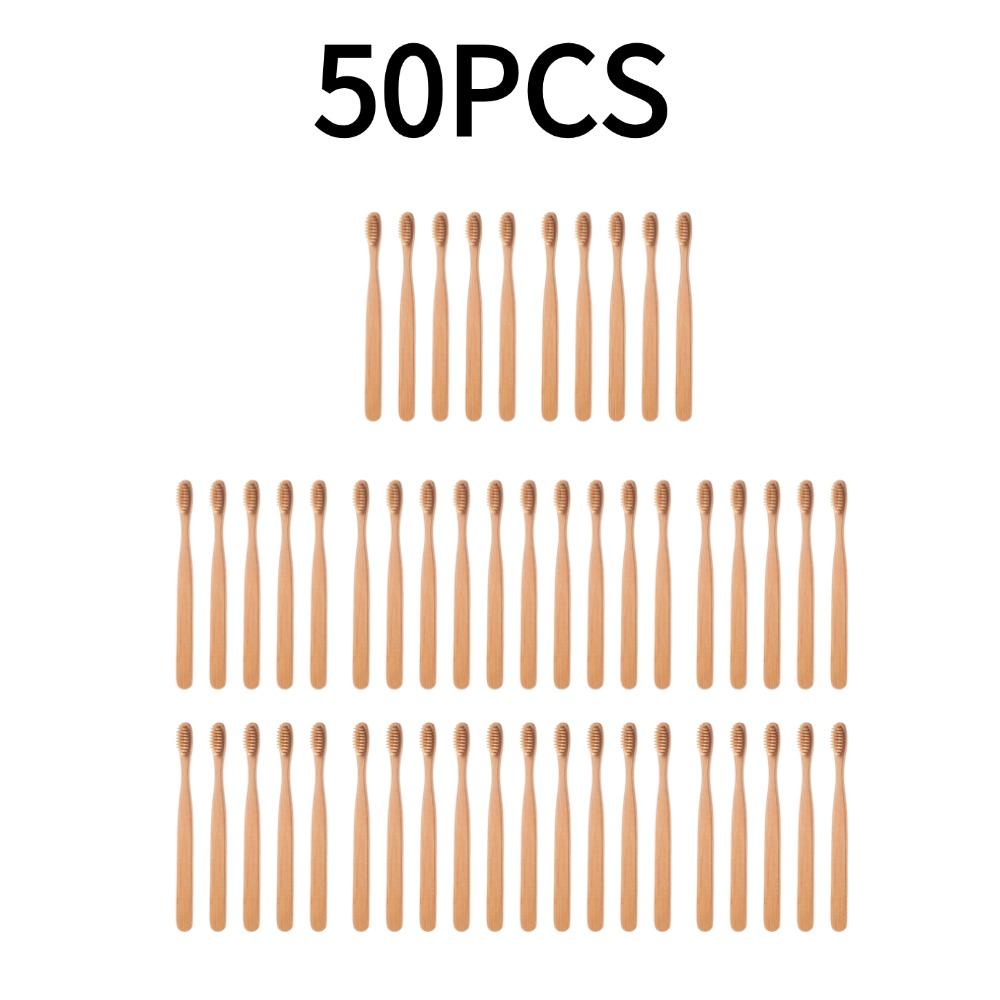 NEW 1/30/50PCS Disposable Bamboo Toothbrush for Home Travel Bamboo Charcoal Soft-Bristle Toothbrush Dental Oral Care For Family