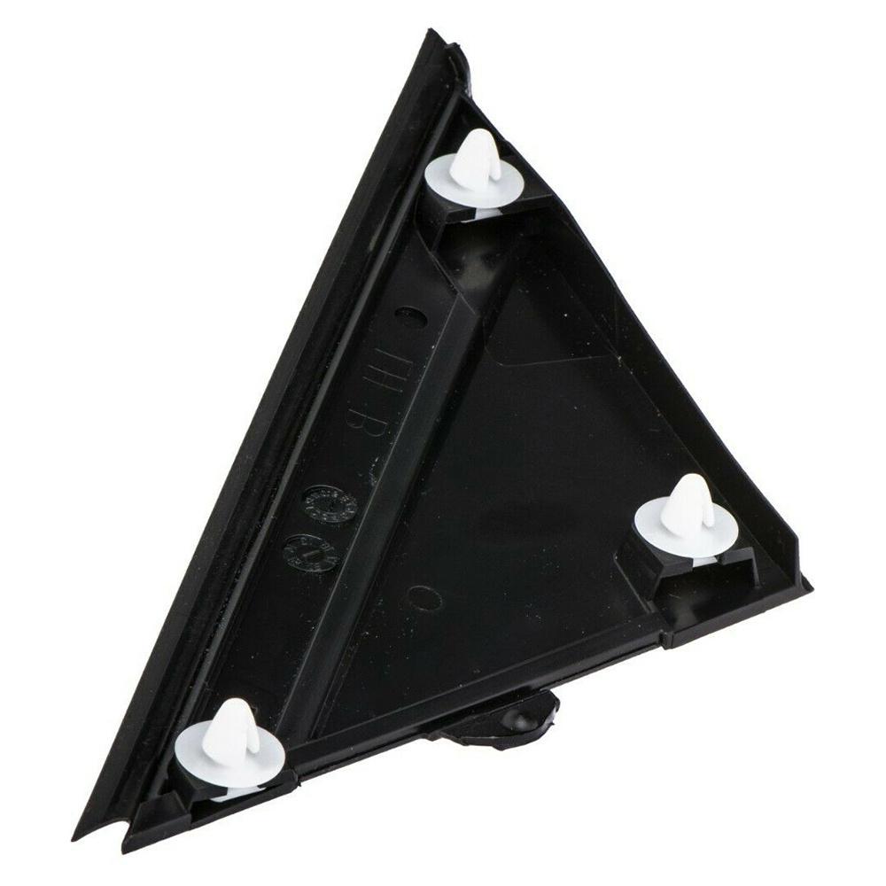 For Fiat 500 2012-2017 Right Door Mirror Flag Triangle Cover Molding Gloss Black