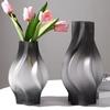 Nordic creative tornado shaped frosted high-end vase glass flower arrangement living room dining table art decoration ins