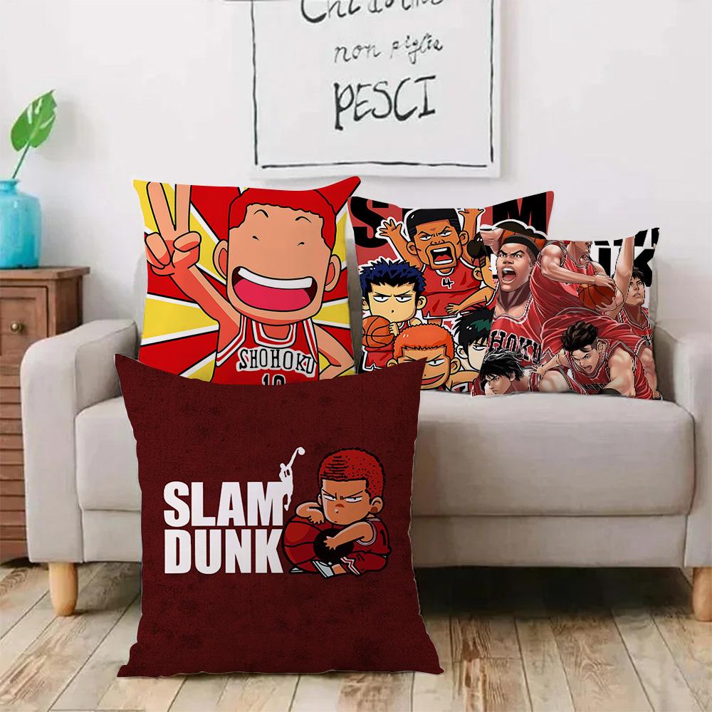 Anime For Slams D-Dunk Pillow Covers Cartoon Sofa Decorative Home Double-sided Printing Short Plush Cute Cushion Cover