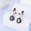 New & Eye Catching Natural Garnet Gemstone Ring Earrings Pendant Necklace set women Elegant jewelry Engagement anniversary gift