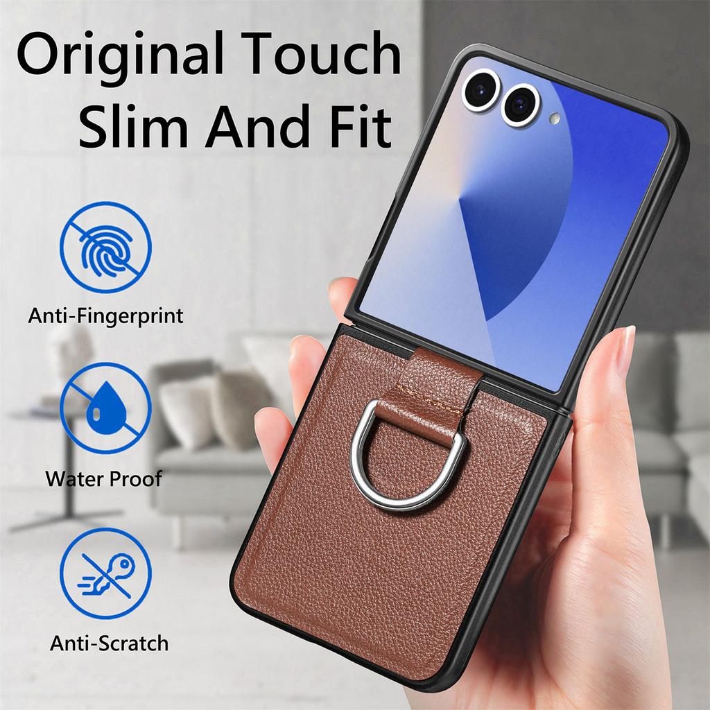 Portable Ring Holder Protective Cover Case for Samsung Galaxy Z Flip7 5G Flip 7 Flip6 Flip5 Flip4 Flip 6 5 4 3 2 1 Flip3 Flip2