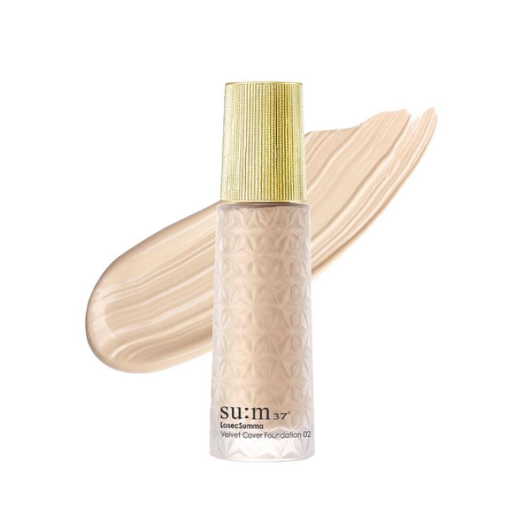 SU:M37 Losec Summa Velvet Cover Foundation No.1 Bright Beige Long-Lasting Coverage 30ml