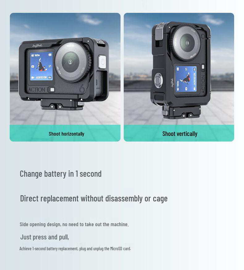 DJI Action 6 Metal Dual-Opening Rabbit Cage Protective Frame