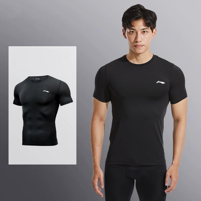 Li-Ning Comfortable Quick-Drying Skin-Friendly Breathable Short Sleeve T-Shirt Men Tops LN-YUDV015-1