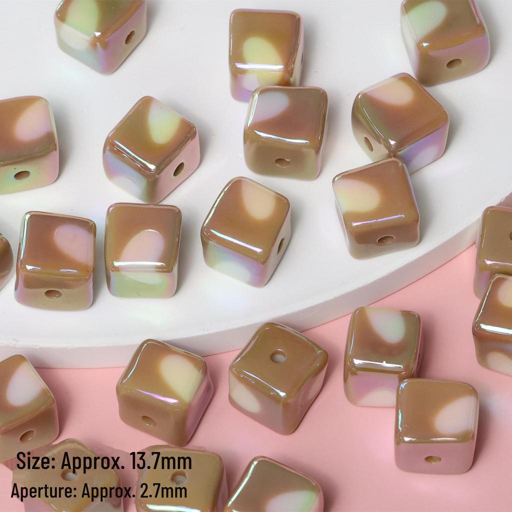 Cute Coffee-Toned Butterfly Flower Love Acrylic Beads for DIY Phone Chains and Necklaces