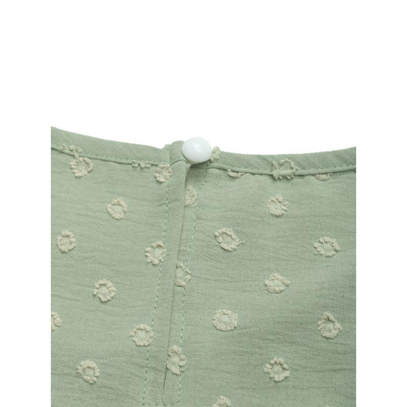Women's Summer New Petal Short Sleeve Jacquard Pullover Shirt Top