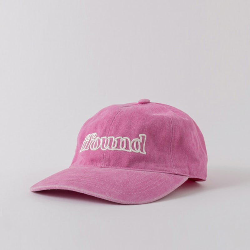 Human & Cat FFOUND2 VINTAGE STONE WASHED BALL CAP / PINK