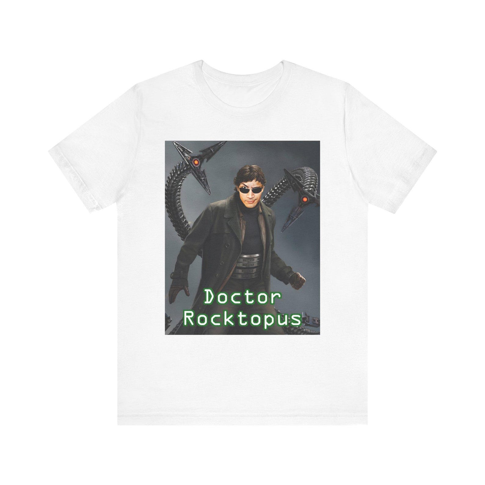 Doctor Rocktopus Inspired Funny Parody T-Shirt, The Rock x Doc Ock Inspired Superhero Crossover Tee, Marvel Parody Unisex Graphic Shirt XL
