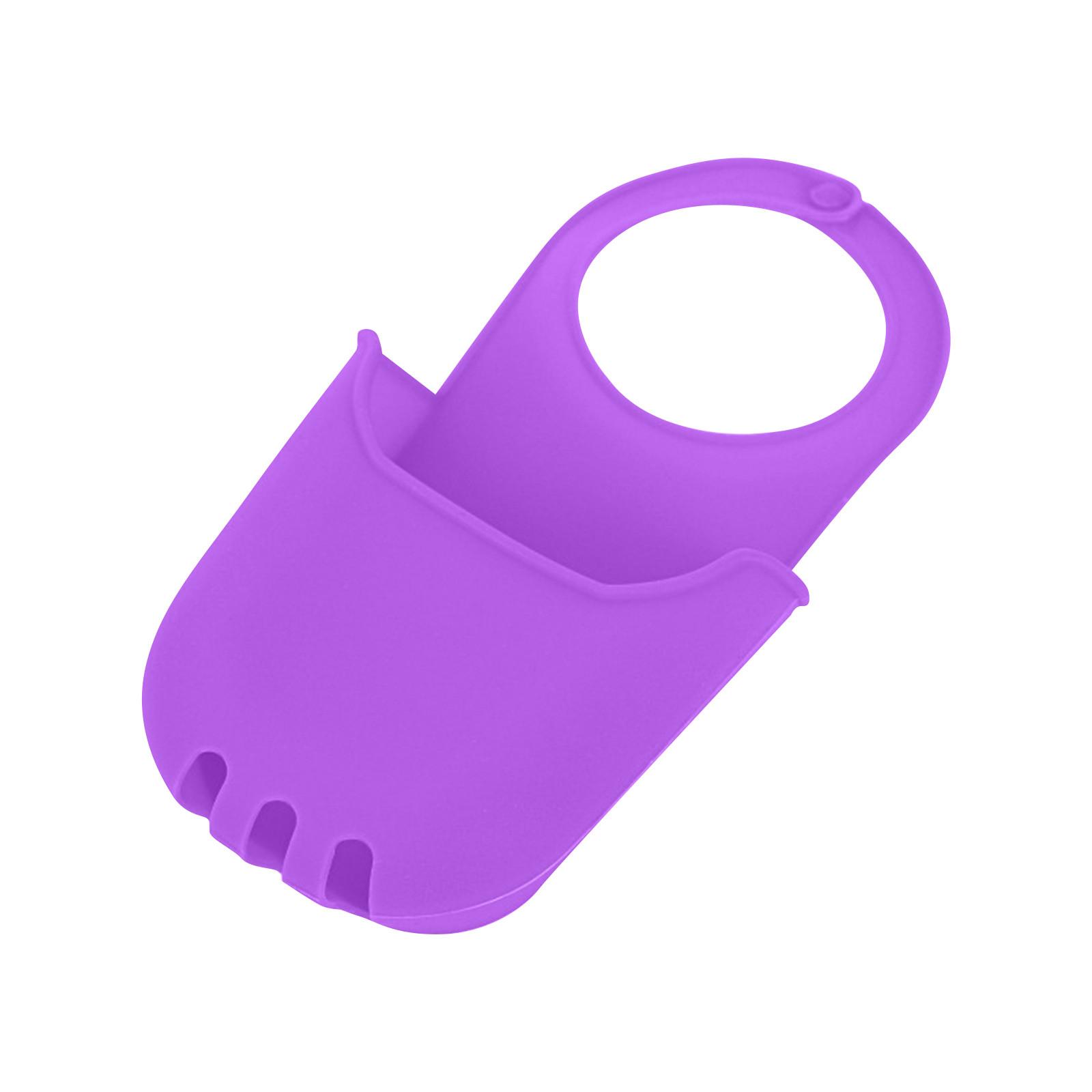 

Подвесная сумка для кухонной раковины, Сливная корзина для смесителя, Сумка для хранения губчатой ​​ткани, Силиконовый дренажный мешок для ванной комнаты для кухни и ванной комнаты фиолетовый