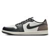 Jordan Air Jordan 1 Cushioning Slip Resistant Low top Vintage Basketball Shoes Men's Black White Brown CZ0790-102(Team366-)