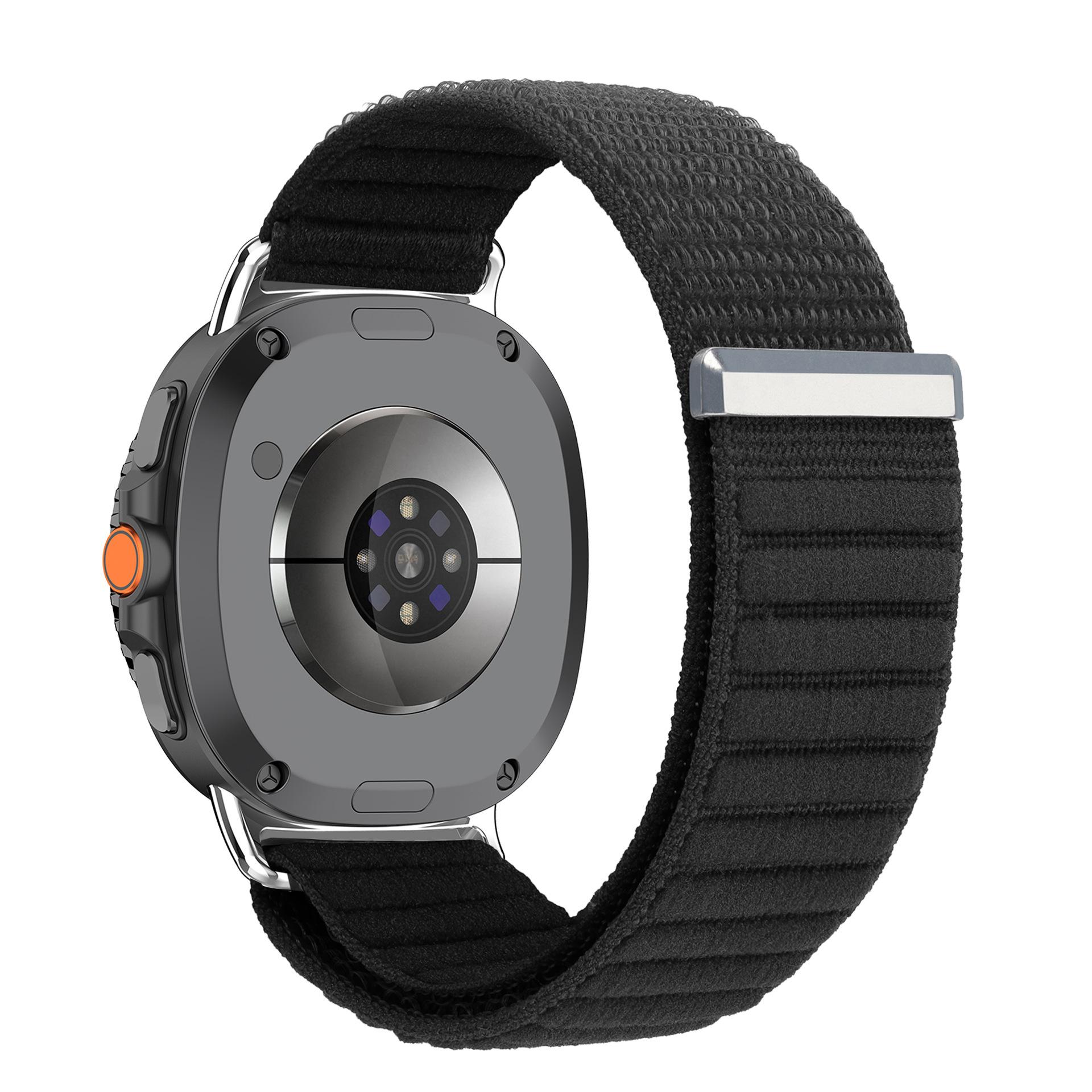 

Нейлоновый ремешок для Samsung Galaxy Watch 8 44 мм 40 мм watch8 Classic Эластичный плетеный регулируемый ремешок-браслет Спортивный correa For Watch8 Classic чёрный