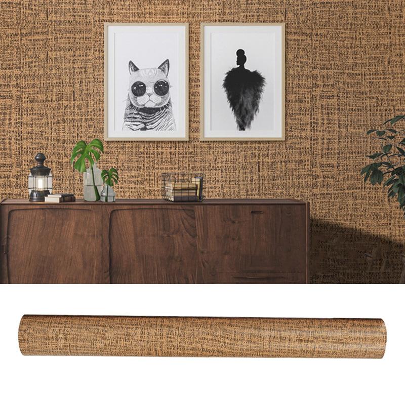 

1 рулон водонепроницаемые льняные наклейки на стену из ПВХ для ремонта, 45 см x 10 м, самоклеящиеся «сделай сам»