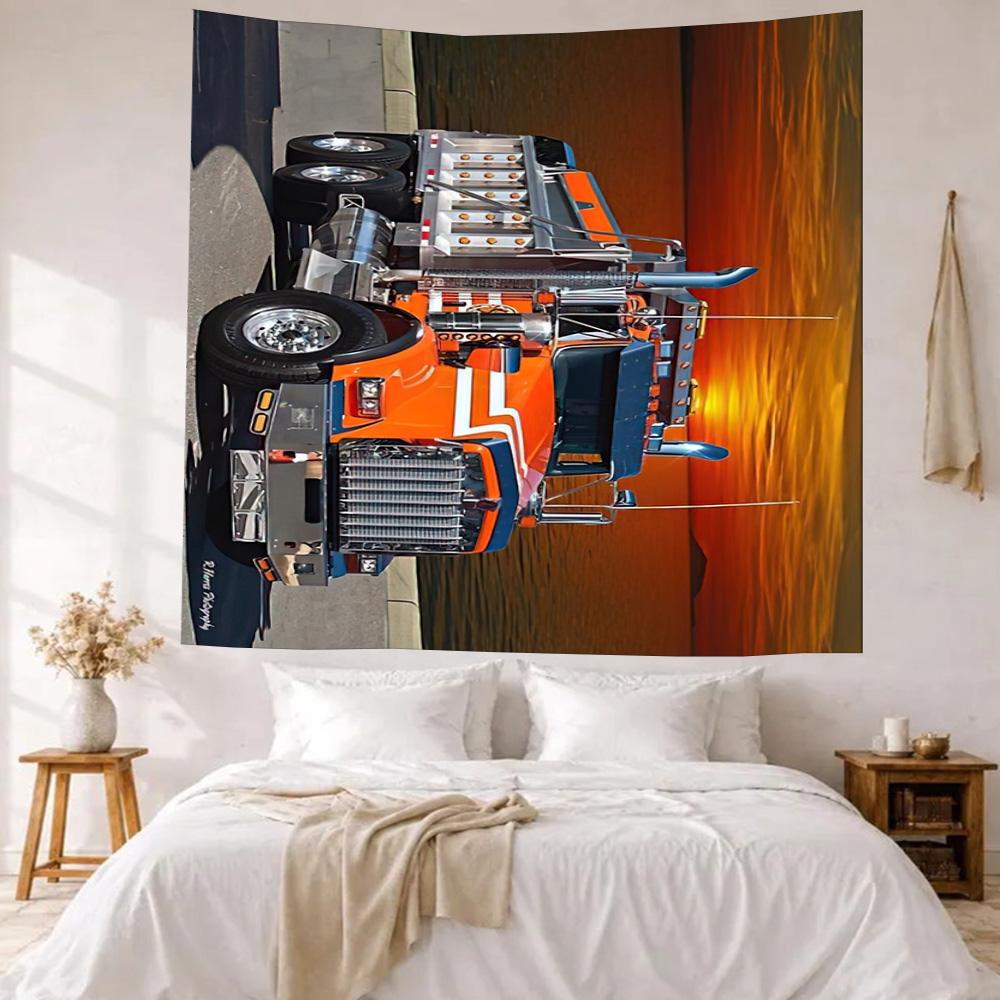 Kw Schwertransporter Wanddeko Wandteppich Kunst Für Haustier-Gedenken Geburtstag Hochzeitsparty Kulisse Familiengeschenk