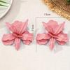 Stylish Oversized Geometric Pleated Paint Stud Earrings For Streetwear, Parties And Various Occasions Spring/Summer