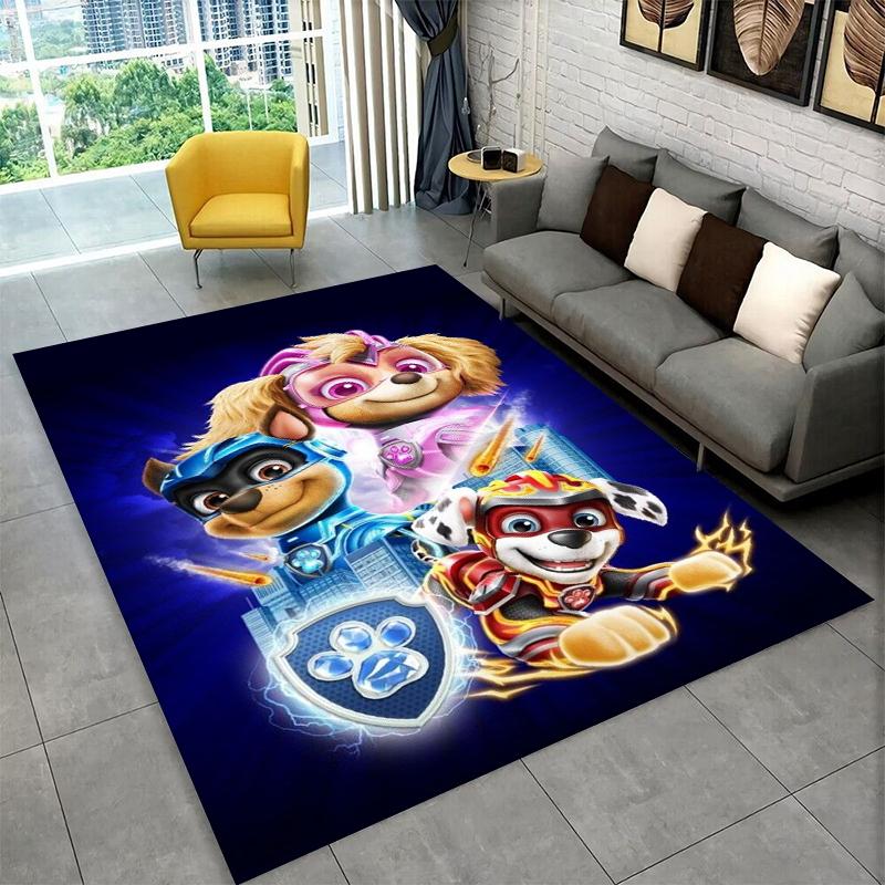 Cartoon P-Patrol Cute Dog Carpet Rug for Playroom Bedroom Living Room Sofa Home Decor,kid Game Area Rug Non-slip Floor Mat