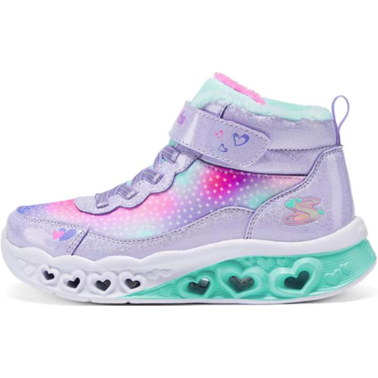 Skechers Girls Comfortable Versatile Durable High-Top Casual Shoes Kids sneaker Purple 302677L-LVMT 35