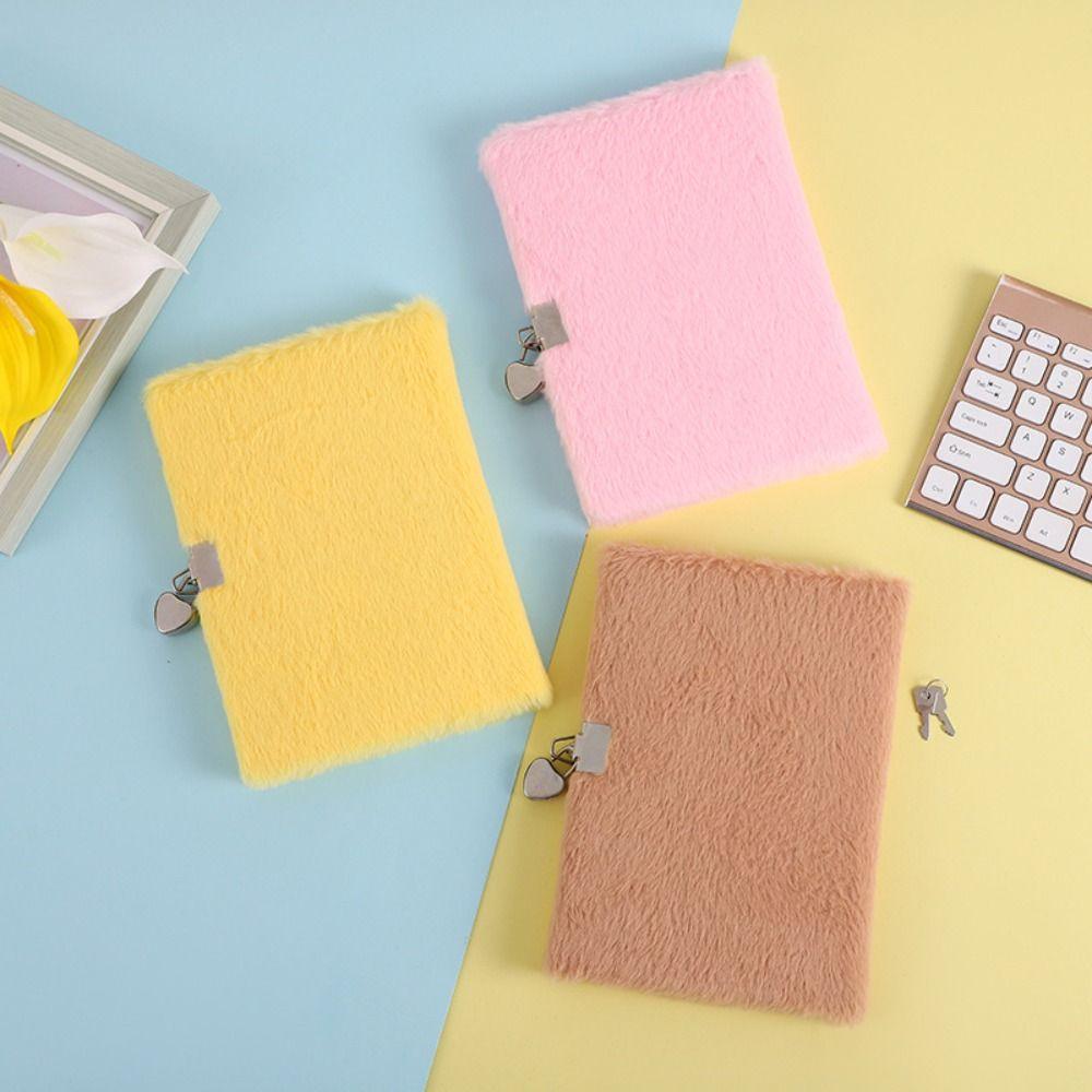 

Мультяшный плюшевый блокнот. Симпатичная ручная книга. Дневник с замком для детей.