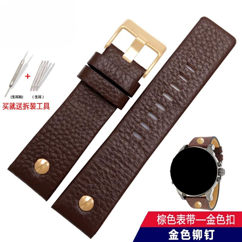 22mm 24mm 26mm 28mm 30mm 32mm Rindslederarmband für Diesel Uhr DZ4318 4386 4323 Uhrenarmband Herren Große Größe Echtes Lederarmband