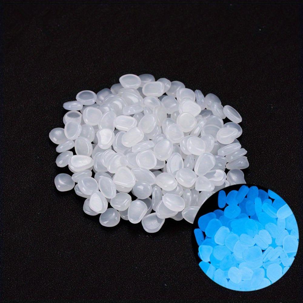 50/100Pcs Handmade Luminous Pebbles Long-lasting Artificial Fluorite Stone  for Walkway Decoration