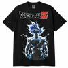 Anime Warrior Graphic T-and Kids Tshirt Blue Aura Streetwear Black Tee