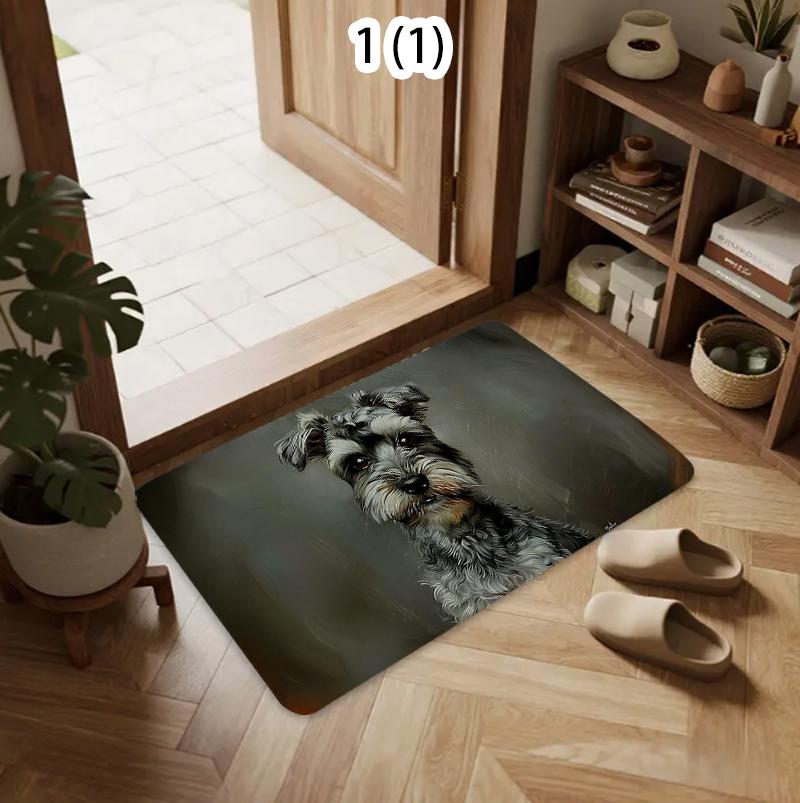 2D Wooden Hole with Four Cats Protruding Soft Pad Cartoon Cat Entrance Door Mat Bathroom Kitchen Anti Slip Mat  Kitchen Mat