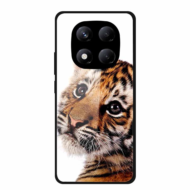 Tempered Glass Phone Case for Redmi Note 14 Pro 4G Cover Lion Wolf Hard Shell for Xiomi Redmi Note14Pro 4G Note 14Pro Cover Cool
