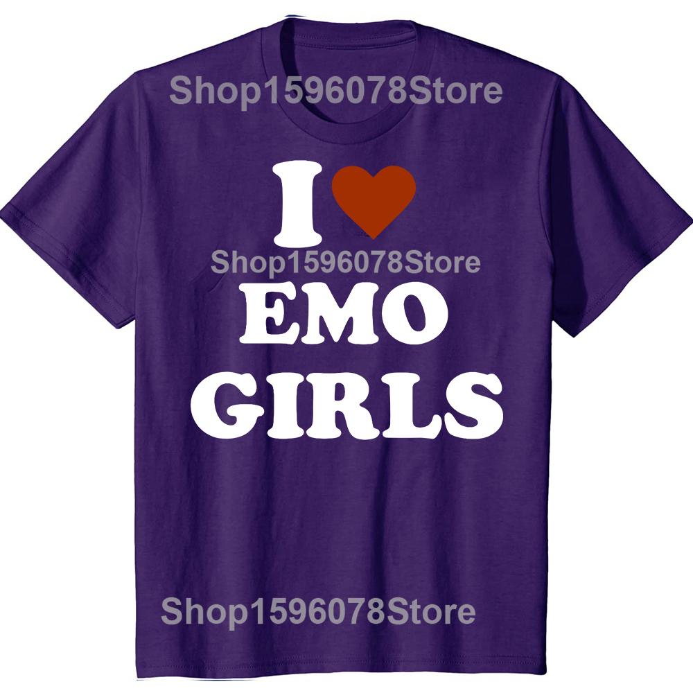 

Funny I Love Emo Girls T Shirts Streetwear Short Sleeve Birthday Gifts Mens Clothing Fashion Casual Loose Oversized T Shirt 4XL