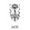 Skull Geisha Sweatproof Tattoo Sticker - Women's Small Full Arm Design