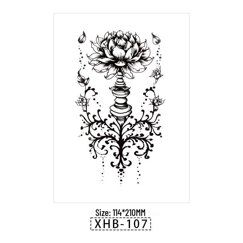 Skull Geisha Sweatproof Tattoo Sticker - Women's Small Full Arm Design