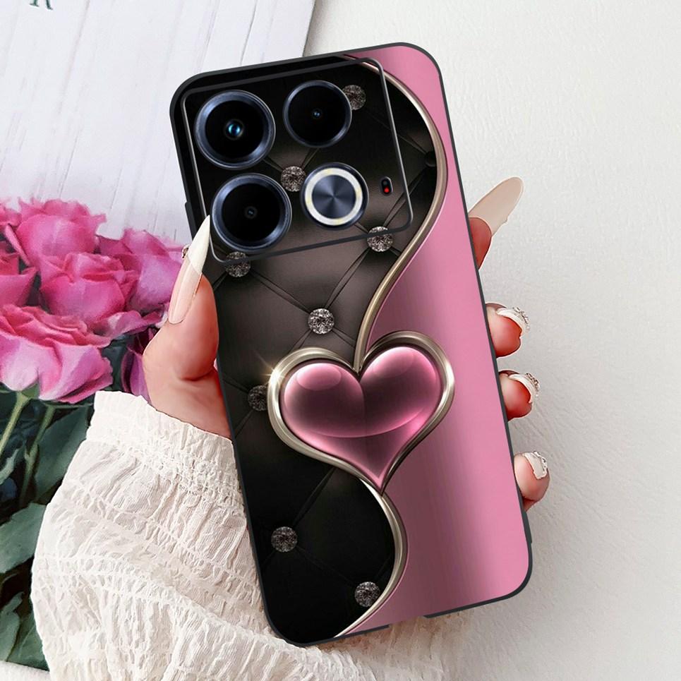 For Cover Infinix Note 40 40x 40Pro Plus Note40 Pro+ Phone Case Colorful Flower Butterfly Lxuru Women Fashion Soft Siliocne Etui