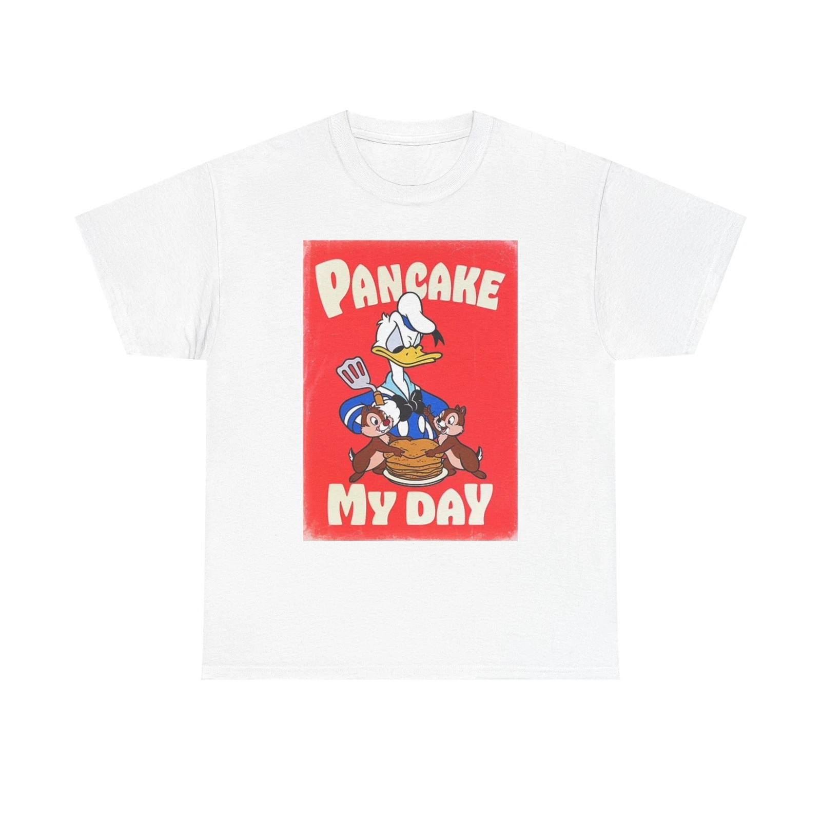 Men s and Women s T-shirts Pancake My Day Graphic L