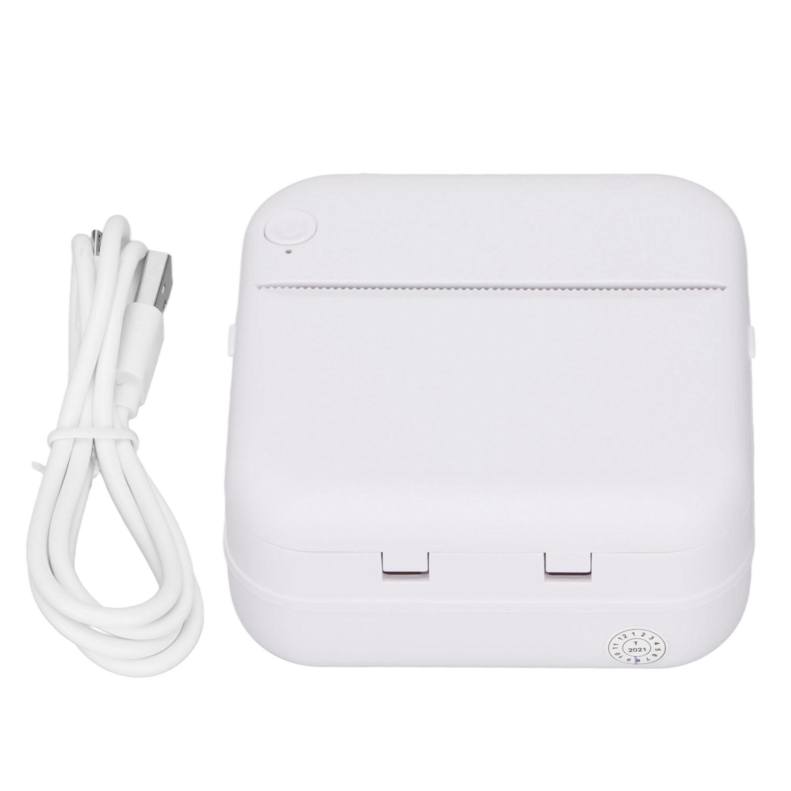 

Portable Printer 200DPI Ergonomic Design Wireless Connection Thermal Paper No Ink Mini Printer for Home OfficeBlue синий